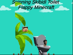 Juego Spinning Skibidi Toilet Flappy Minecraft